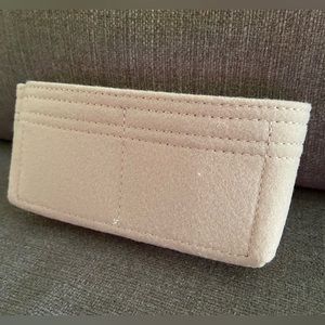 NEW Bag Insert Organizer for Chanel Mini Rectangular Classic Flap in Beige/Tan